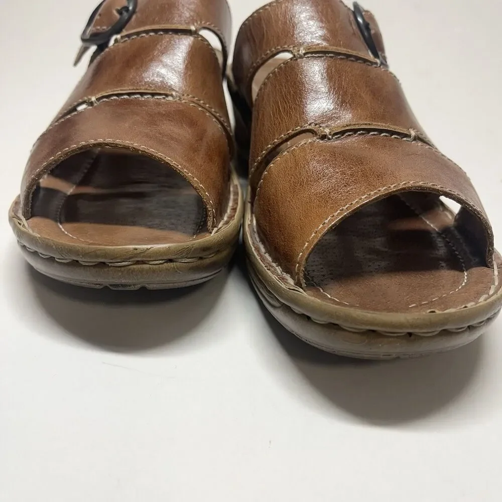 Josef Seibel Womens Catalonia 25 Dolomite Sandals Size 42 Leather Camel Slide